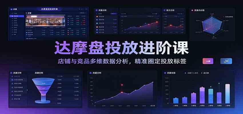 达摩盘投放进阶课：店铺与竞品多维数据分析，精准圈定投放标签-易创网