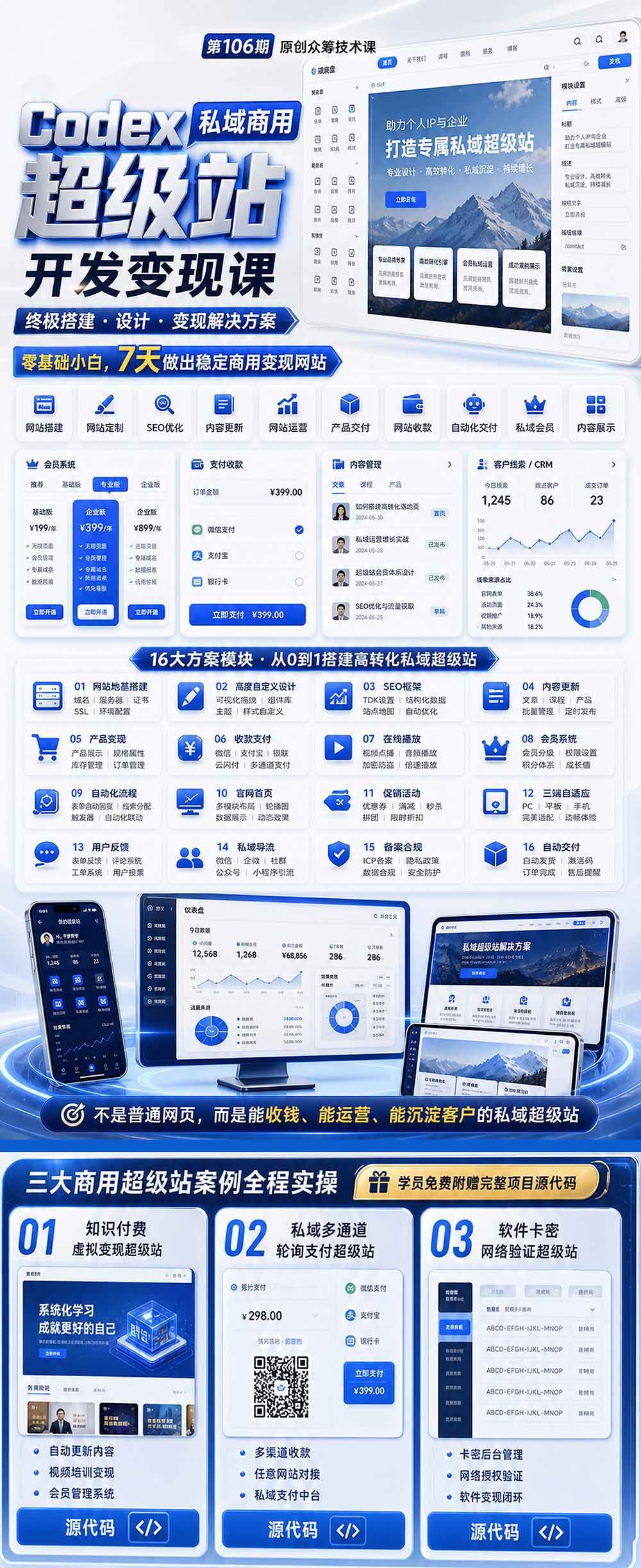（19087期）Codex私域商用超级站Ai开发变现课106期-更新：不是普通网站，而是能收钱，能运营，能沉淀客户的私域超级站-易创网