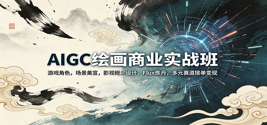 AIGC绘画商业实战班：游戏角色，场景美宣，影视概念设计，Flux炼丹，多元赛道接单变现-易创网