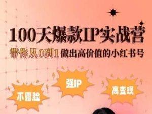 小红书100天爆款IP实战营，带你从0到1做出高价值的小红书号-易创网