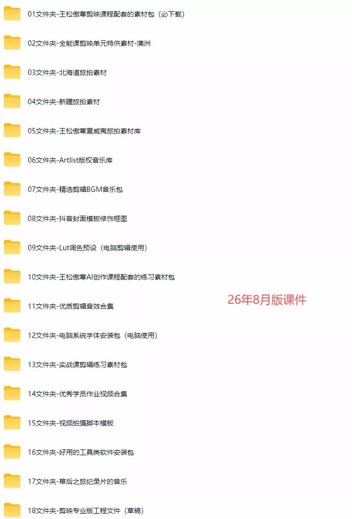 全能视频创作人155节实战课-更新26年8月：手机相机拍摄+剪映剪辑+AI创作+自媒体运营，让你的视频拥有灵活，轻松10w-易创网