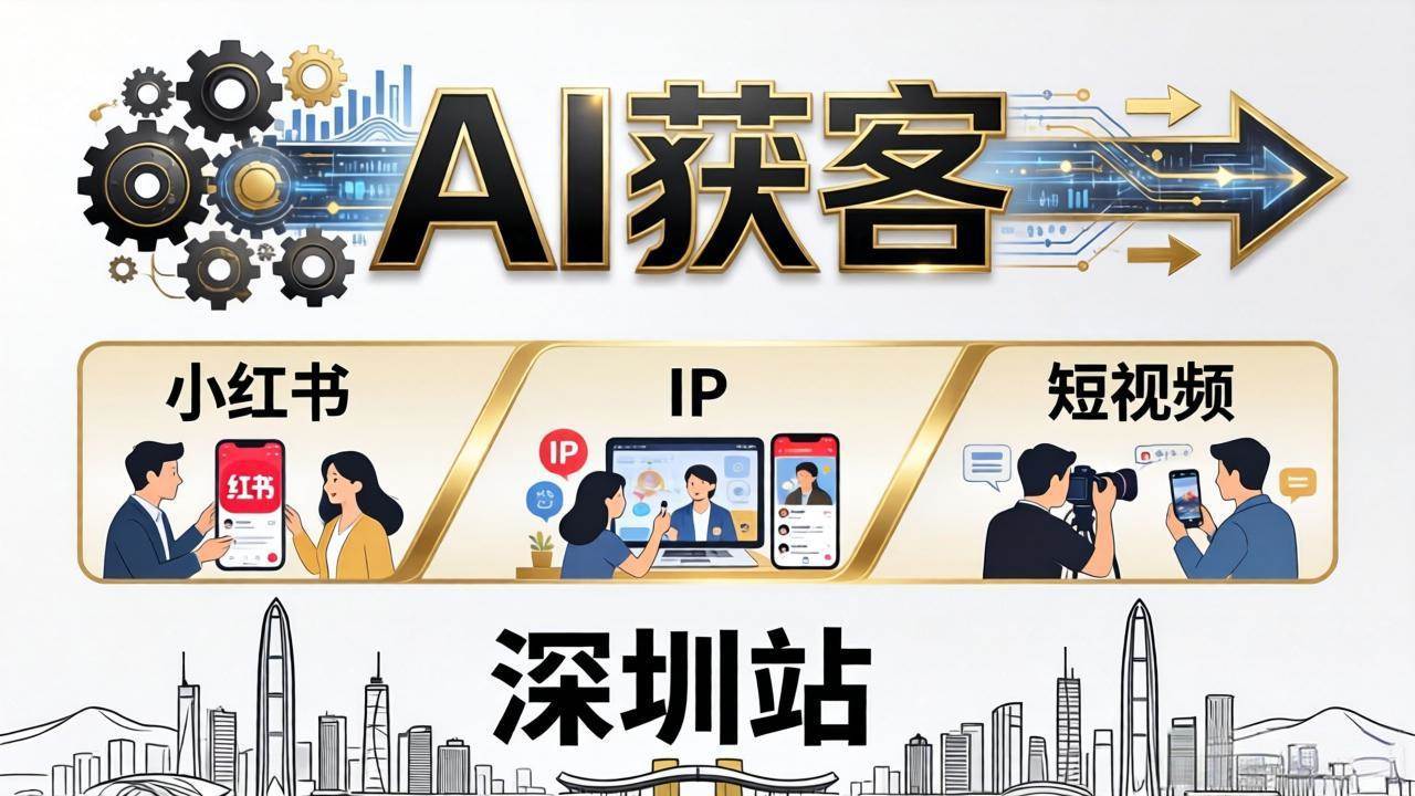 （18226期）2026AI获客大课深圳站：4月17日-19日3天2夜拆透小红书+IP+短视频，老板操盘手必来-易创网