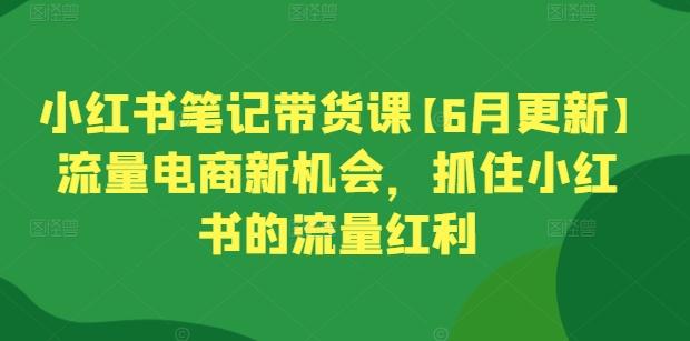 小红书笔记带货课【6月更新】流量电商新机会，抓住小红书的流量红利-易创网