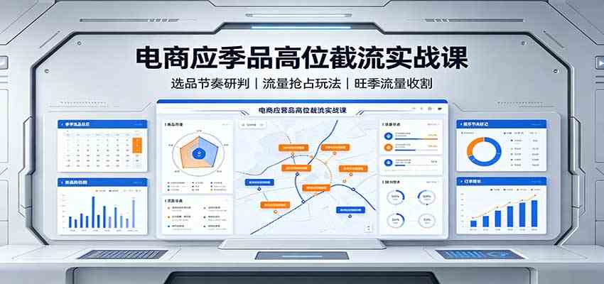 电商应季品高位截流实战课：选品节奏研判，流量抢占玩法，旺季流量收割-易创网