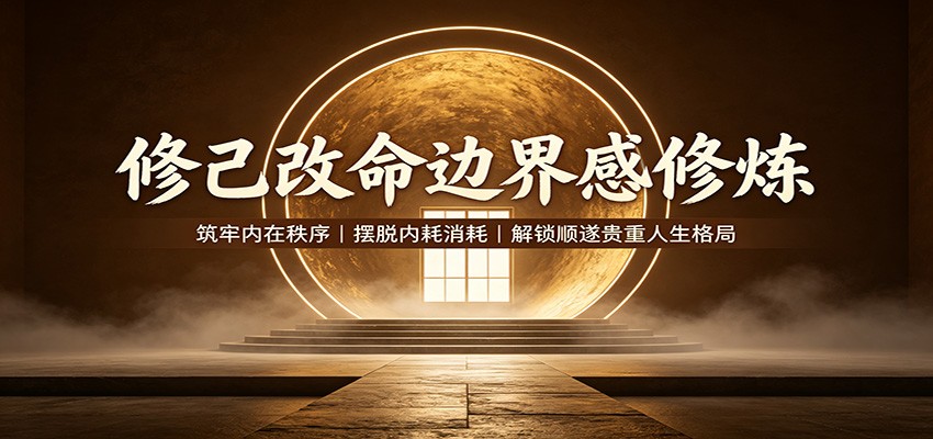 修己改命边界感修炼：筑牢内在秩序，摆脱内耗消耗，解锁顺遂贵重人生格局-易创网