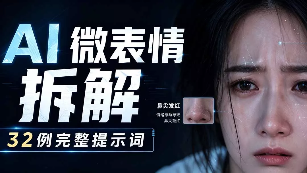AI微表情拆解提示词合集，精准调控AI角色表情，告别塑料感、AI面瘫脸。-易创网
