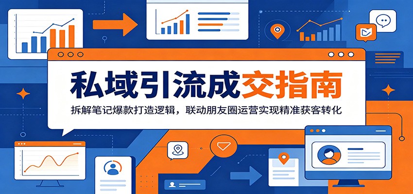 私域引流成交指南：拆解笔记爆款打造逻辑，联动朋友圈运营实现精准获客转化-易创网