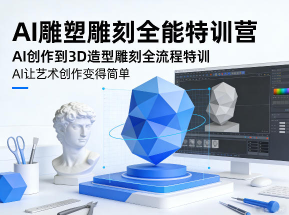 AI雕塑雕刻全能特训营，AI创作到3D造型雕刻全流程特训，AI让艺术创作变得简单-易创网