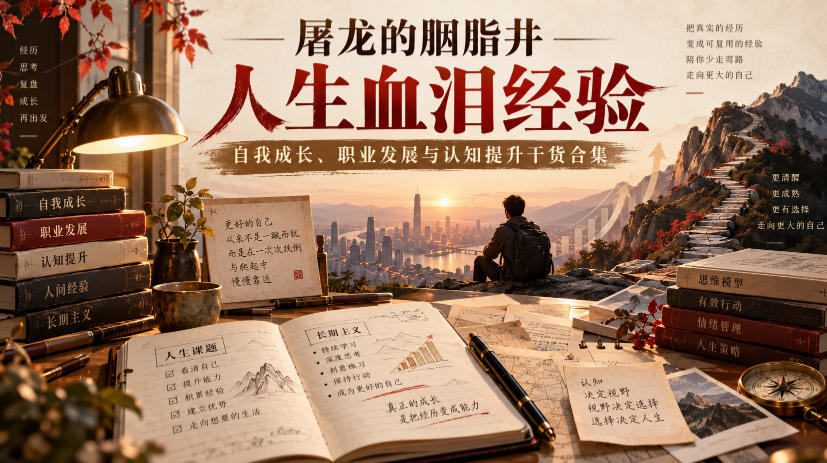 屠龙的胭脂井人生血泪经验｜自我成长、职业发展与认知提升干货合集【文档】-易创网