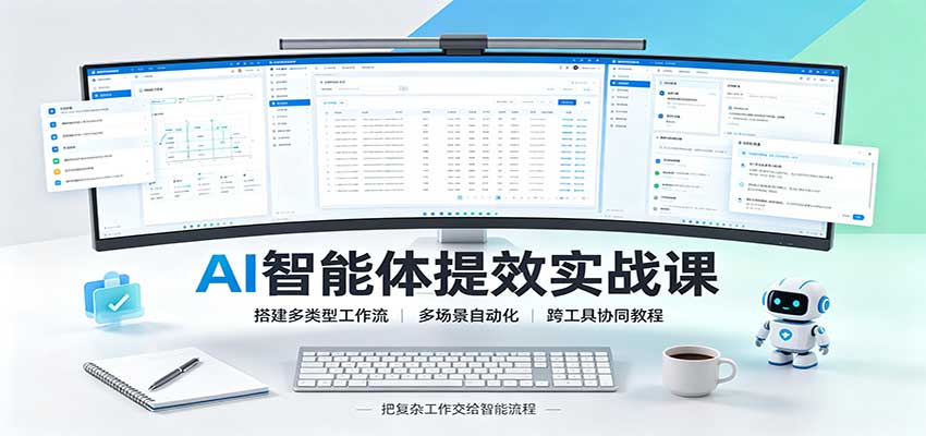 AI智能体提效实战课：搭建多类型工作流，多场景自动化，跨工具协同教程-易创网