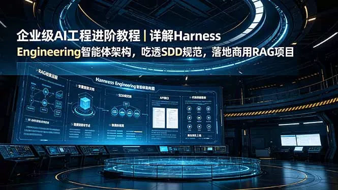 企业级AI工程进阶教程｜详解Harness Engineering智能体架构，吃透SDD规范，落地商用RAG项目-易创网