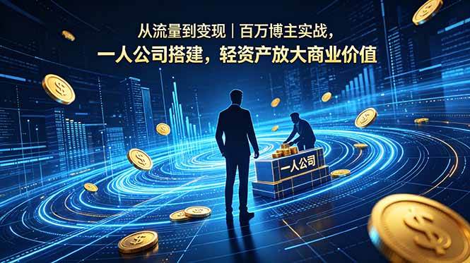 （18645期）从流量到变现｜百万博主实战，一人公司搭建，轻资产放大商业价值-易创网
