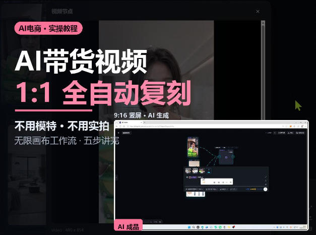 无限画布实操AI复刻带货视频完整流程不用模特不用实拍-易创网