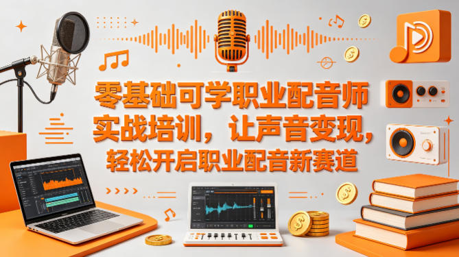零基础可学职业配音师实战培训，让声音变现，轻松开启职业配音新赛道-易创网