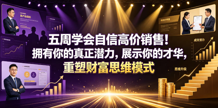 五周学会自信高价销售！拥有你的真正潜力，展示你的才华，重塑财富思维模式【原创双语字幕】-易创网