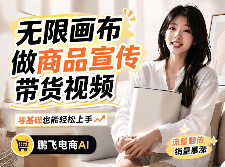 不用模特不用拍，AI生成电商带货视频｜无限画布从0到1搭建教程，全程实操演示，新手也能跟着落地-易创网