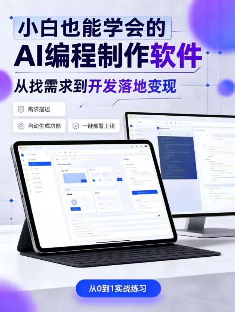 手把手教会你ai编程制作软件到变现全路径，零基础小白轻松上手，从找需求到开发落地变现【揭秘】-易创网