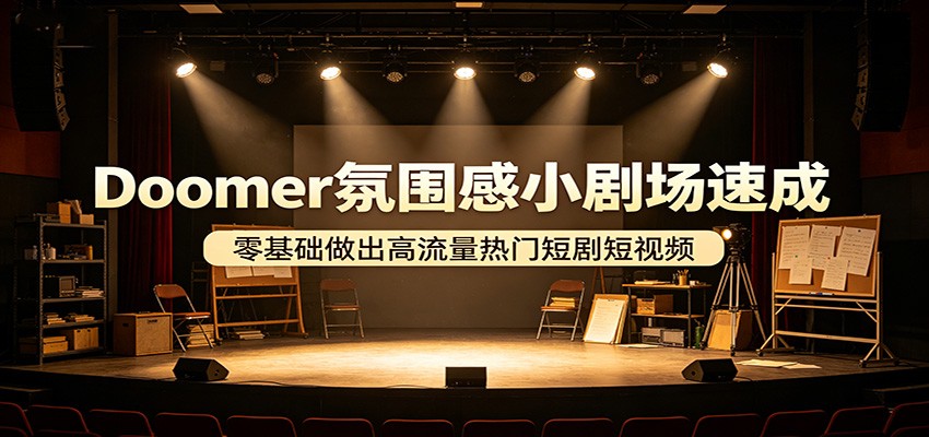 Doomer氛围感小剧场速成，零基础做出高流量热门短剧短视频-易创网
