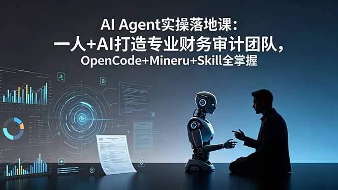 AI Agent实操落地课：一人+AI打造专业财务审计团队，OpenCode+Mineru+Skill全掌握-易创网