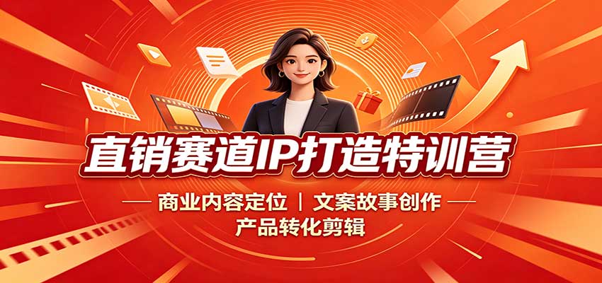 直销赛道IP打造特训营：商业内容定位，文案故事创作，产品转化剪辑-易创网