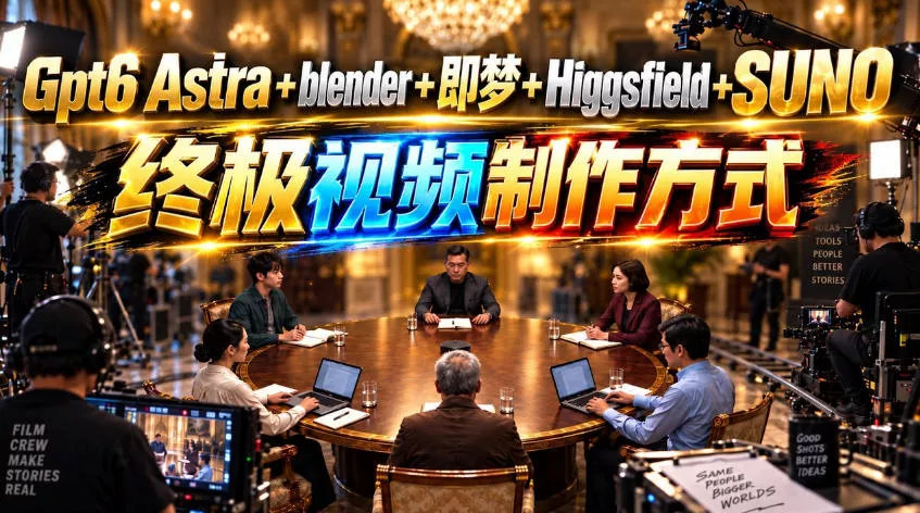 GPT-6 Astra+Blender+即梦+Higgsfield+Suno=终极视频制作方式！-易创网