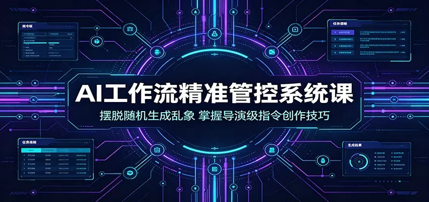 AI工作流精准管控系统课：摆脱随机生成乱象，掌握导演级指令创作技巧-易创网