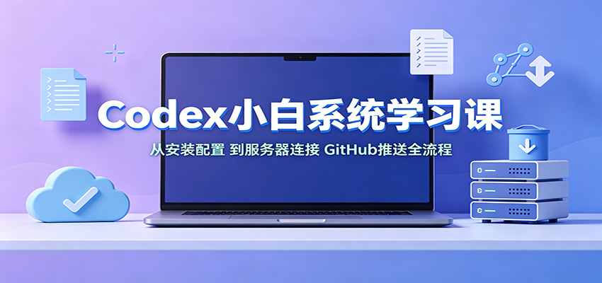 Codex小白系统学习课：小从安装配置，到服务器连接、GitHub推送全流程-易创网
