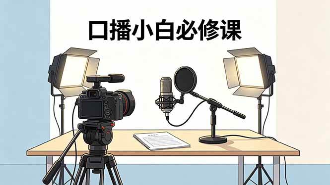 （18428期）口播小白必修课：录像收音灯光设备+脚本撰写，搭专业级录制场景-易创网