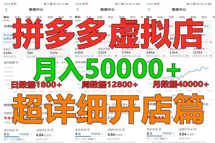 拼多多虚拟电商训练营月入40000+你也行，暴利稳定长久，副业首选-易创网