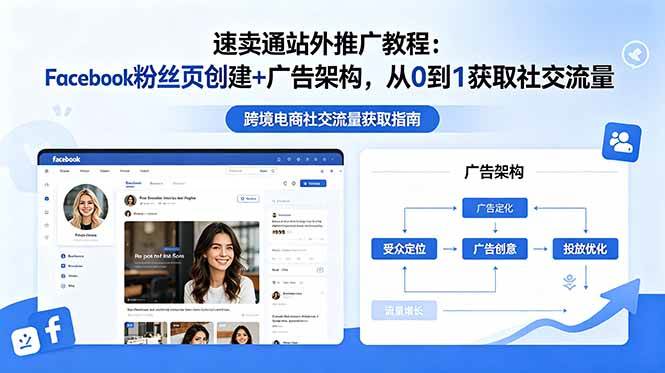 （18888期）速卖通站外推广教程：Facebook粉丝页创建+广告架构，从0到1获取社交流量-易创网