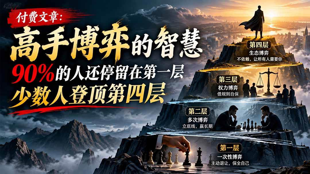 （20628期）【无水印】付费文章：高手博弈的智慧，90%的人还停留在第一层，少数人登顶第四层-易创网