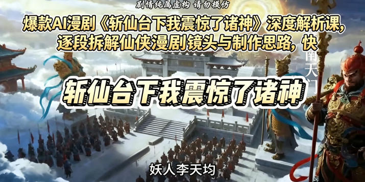 爆款AI漫剧《斩仙台下我震惊了诸神》深度解析课，逐段拆解仙侠漫剧镜头与制作思路，快速复刻爆款创作模式-易创网