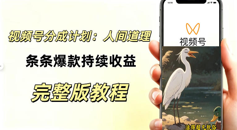 视频号新玩法之AI动漫画风励志视频，不用会画画、不用拍摄，持续化收益，详细拆解-易创网