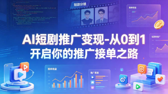 AI短剧推广变现-从0到1开启你的推广接单之路-易创网