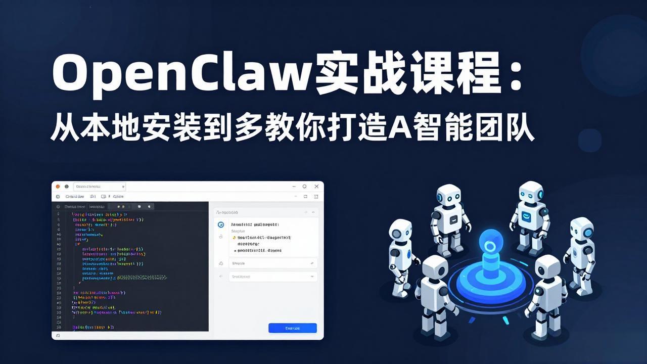 OpenClaw实战课程：从本地安装到多Agent协同，手把手教你打造AI智能团队-易创网