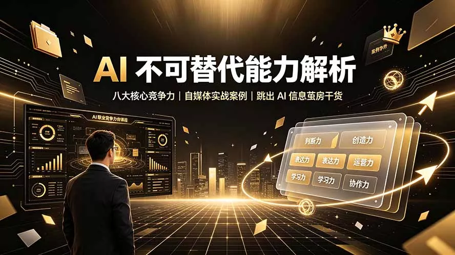 付费文章：AI 不可替代能力解析▸八大核心竞争力｜自媒体实战案例｜跳出 AI 信息茧房干货-易创网