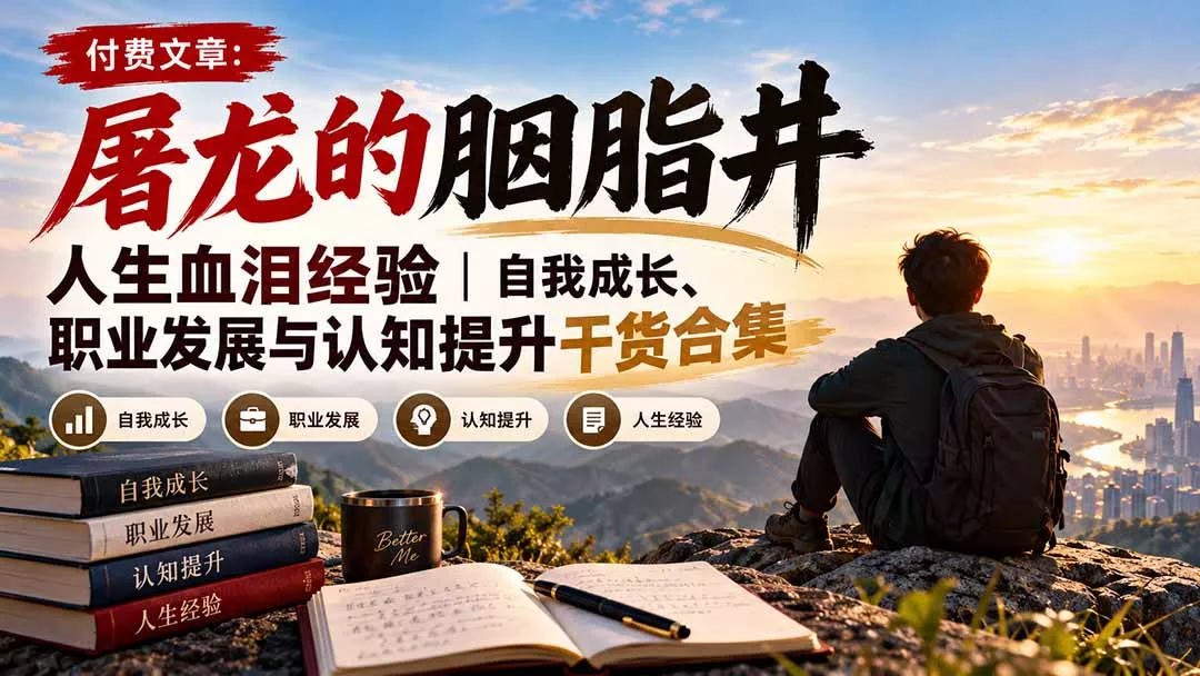 付费文章：屠龙的胭脂井人生血泪经验｜自我成长、职业发展与认知提升干货合集-易创网