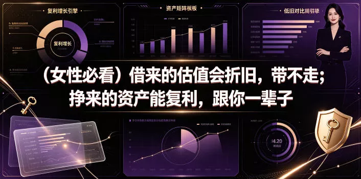 付费文章：(女性必看)借来的估值会折旧，带不走；挣来的资产能复利，跟你一辈子-易创网