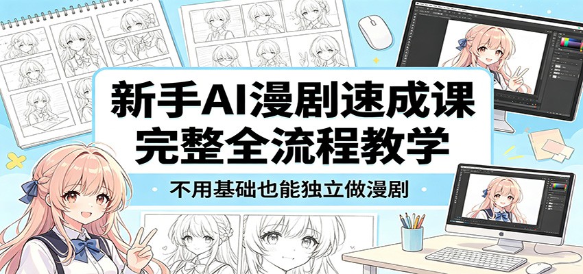 新手AI漫剧速成课：完整全流程教学，不用基础也能独立做漫剧-易创网