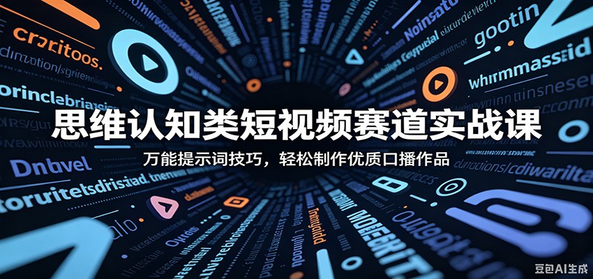 思维认知类短视频赛道实战课：万能提示词技巧，轻松制作优质口播作品-易创网