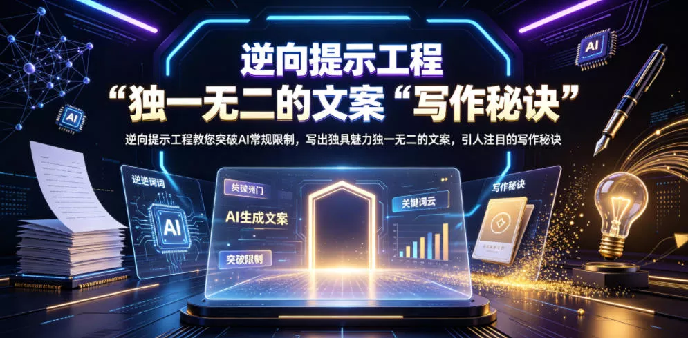 逆向提示工程教您突破AI常规限制，写出独具魅力独一无二的文案，引人注目的写作秘诀【原创双语字幕】-易创网