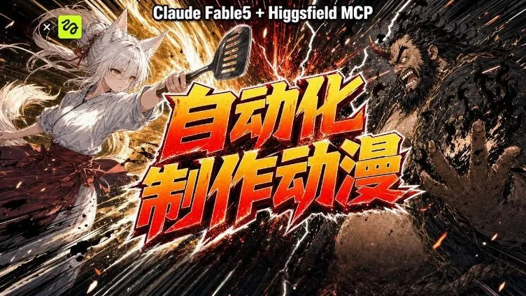 AI自动化动漫制作！Claude Fable 5接入Higgsfield MCP，直接生成完整创意内容-易创网