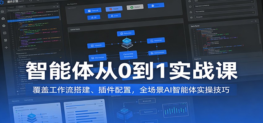 智能体从0到1实战课：覆盖工作流搭建、插件配置，全场景AI智能体实操技巧-易创网