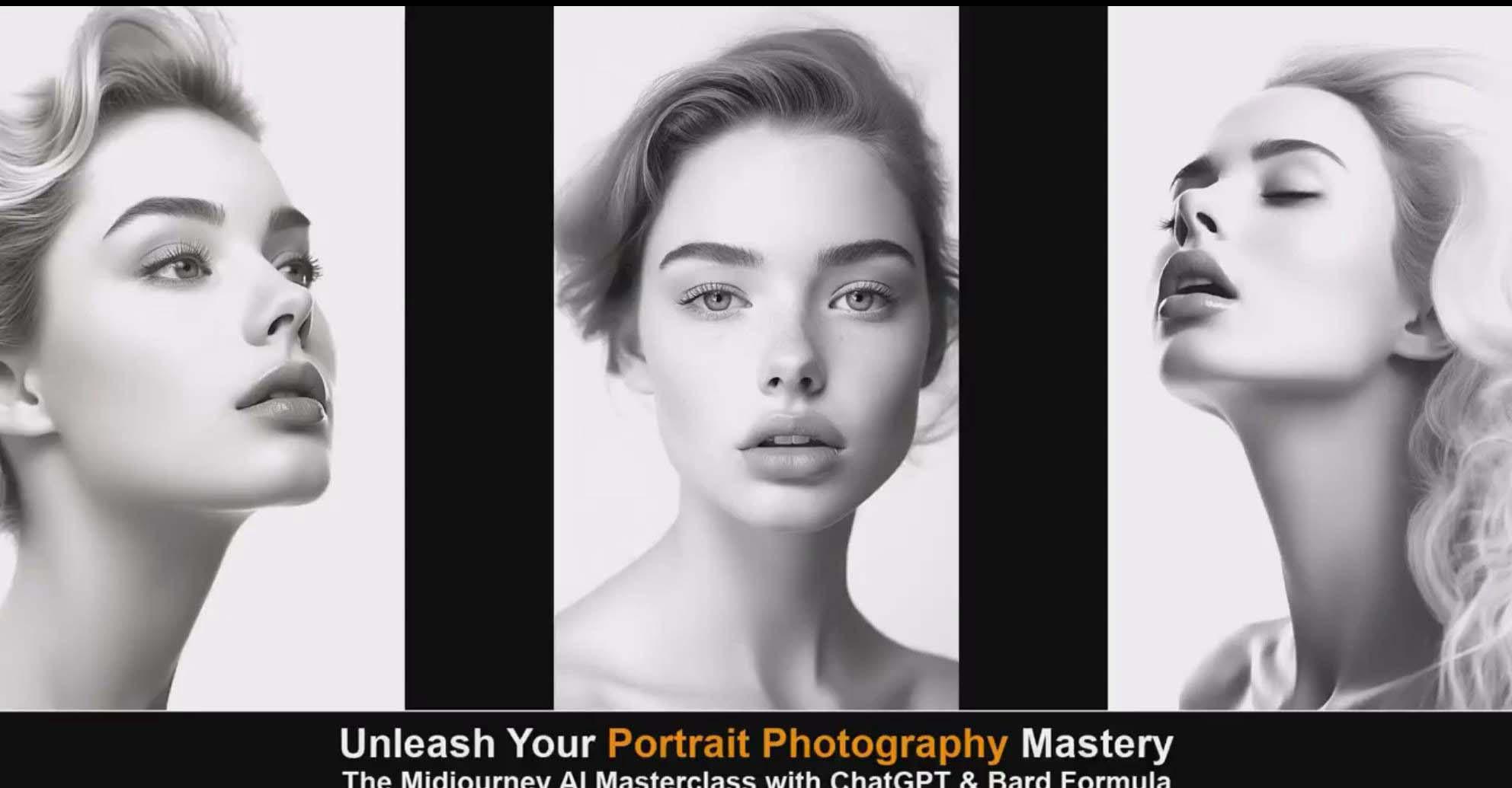图片[1]-(9312期)Midjourney v5 ChatGPT 和 Bard AI人工智能人像摄影大师班-15节-中英字幕-易创网