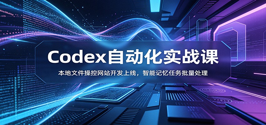 Codex自动化实战课：本地文件操控网站开发上线，智能记忆任务批量处理-易创网