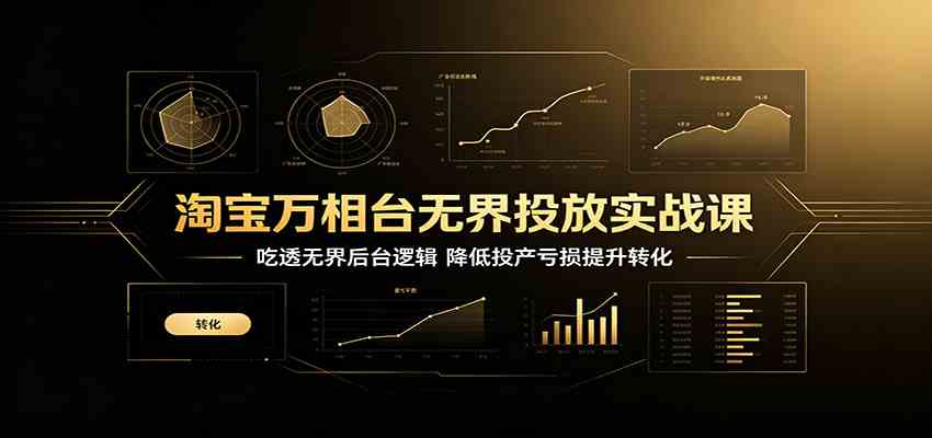 淘宝万相台无界投放实战课：吃透无界后台逻辑，降低投产亏损提升转化-易创网