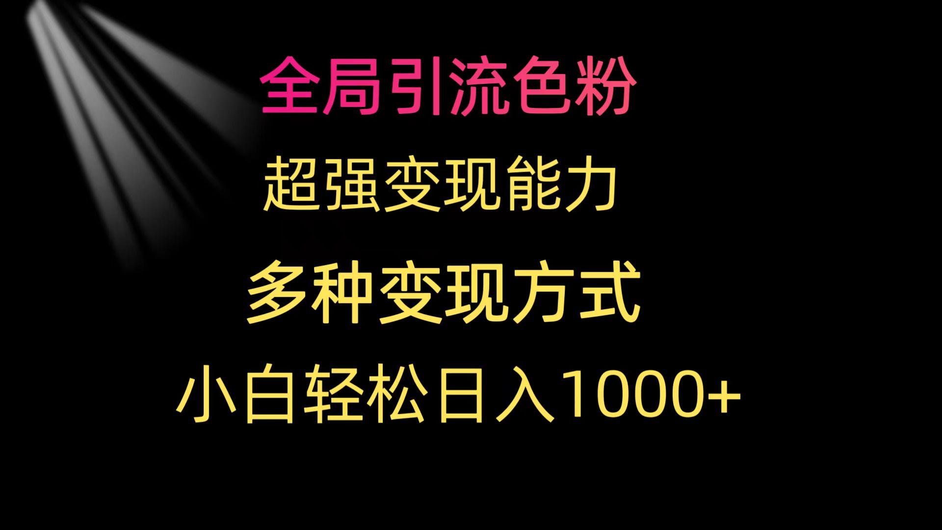 (9680期)全局引流色粉 超强变现能力 多种变现方式 小白轻松日入1000+-易创网