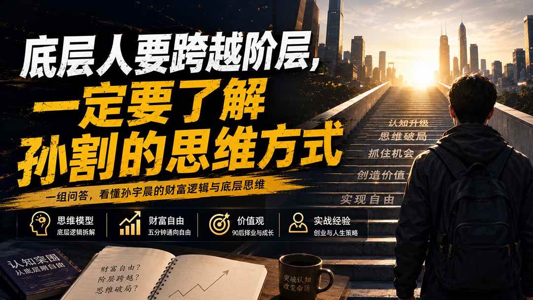 （20040期）付费文章：底层人要跨越阶层，一定要了解孙割的思维方式-易创网