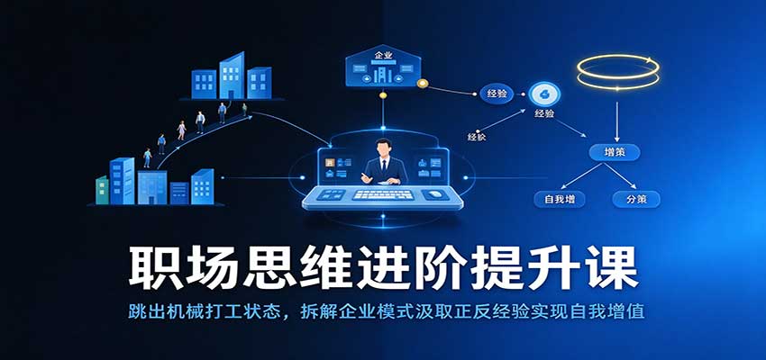 职场思维进阶提升：跳出机械打工状态，拆解企业模式汲取正反经验实现自我增值-易创网