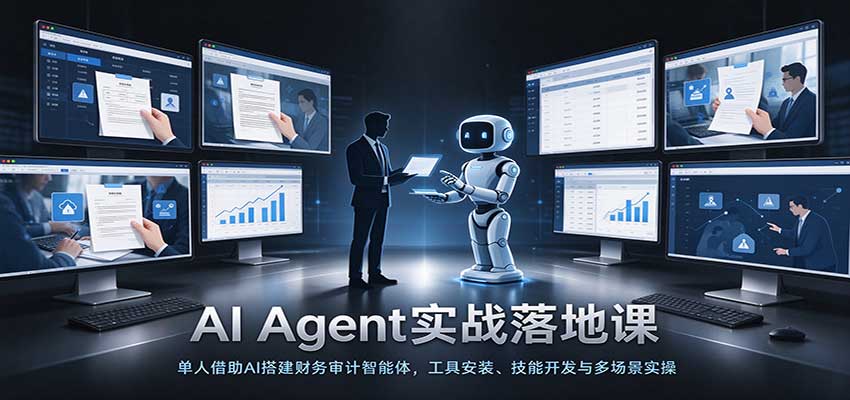 AI Agent实战落地课：单人借助AI搭建财务审计智能体，工具安装、技能开发与多场景实操-易创网